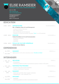 my Resume - Elise Ramseier Portfolio