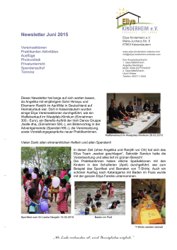 Newsletter Juni 2015 - Eliya-Kinderheim in Sri