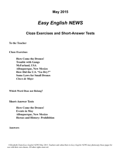 May 2015 Easy English News Cloze Exercises and Tests