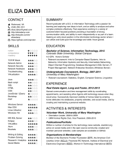 Resume PDF - Eliza Danyi