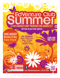 EdVenture Club-Summer!