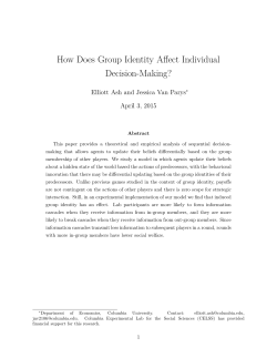 How Does Group Identity Affect Individual Decision