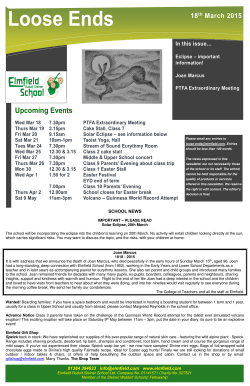 Loose Ends 18th March 2015 - Elmfield Rudolf Steiner School