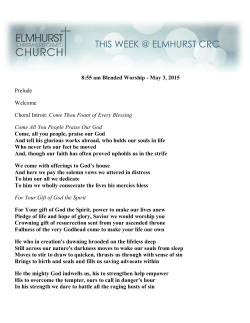 May 3 - Elmhurst Christian Reformed Church