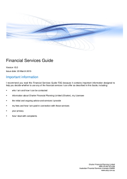 Download: Financial Services Guide Tom Finnegan