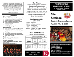 Springfield Renaissance Site Seminar Brochure 2015