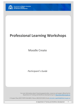 Moodle create - Training Sector Services