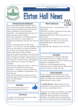 Issue 5 - Monday 23rd March 2015