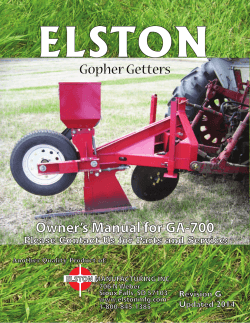 Owners Manual - Elston Manufacturing, Inc.