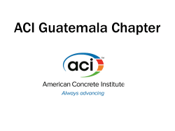 ACI Guatemala Chapter - American Concrete Institute