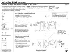 Instruction Sheet P/N 1097096A02