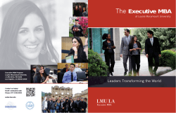 view the EMBA brochure. - Loyola Marymount University Executive
