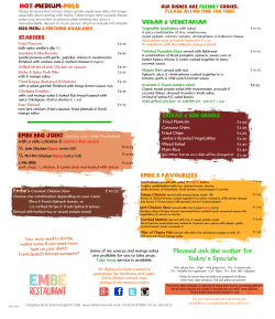 CURRENT MARCH MENU 2015-WORKING ON IT