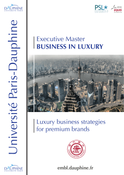 EMBL - Executive Master of Business in Luxury