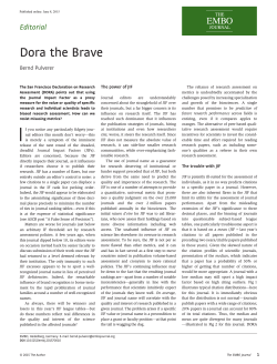 Dora the Brave - The EMBO Journal