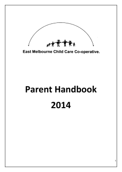 Parent Handbook - East Melbourne Childcare Co