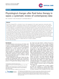 Physiological changes after fluid bolus therapy in sepsis: a