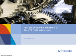 PLM als Enabler fÃ¼r Industrie 4.0 Ein NTT DATA Whitepaper