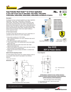 Bussmann Low Voltage Power SPD Data Sheet # 2056
