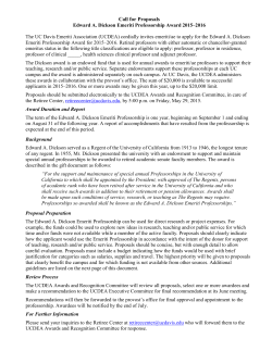 pdf of 2015 Call - UC Davis Emeriti Association