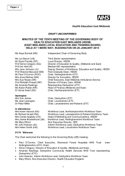 Paper J â Minutes of the Governing Body meeting â 28 January 2015