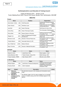 Northamptonshire LETC Minutes â 20 February 2015