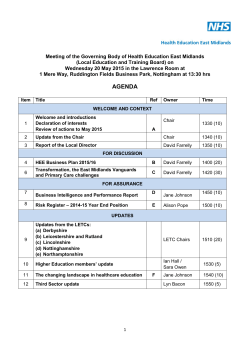 HEEM Governing Body Agenda â May 2015