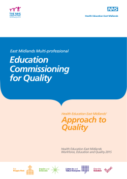 the full Education Commissioning for Quality paper here