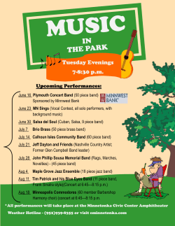 2015 Music in the Park flyer