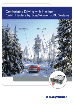 Whitepaper Â»Comfortable Driving with Intelligent Cabin Heaters