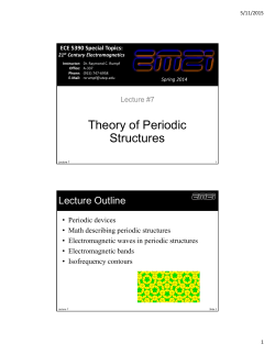 Lecture 7 -- Theory of periodic structures