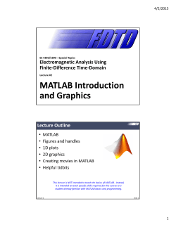 Lecture 2 -- MATLAB introduction and graphics