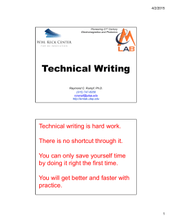 Steps for Technical Writing