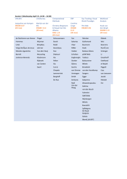 Session I (Wednesday April 15, 14:30 â 16:30) CHILDES Jacqueline