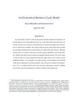 An Economical Business-Cycle Model