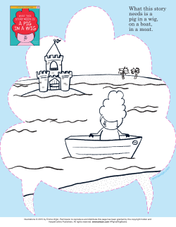 It`s a pig in a wig, on a boat, in a moat Coloring Page.