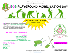 1908 Playground Mobilization Day - Epsilon Mu Omega Chapter of