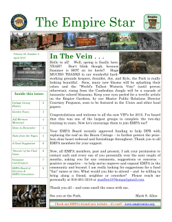 April 2015 Newsletter - Empire Mine State Historic Park