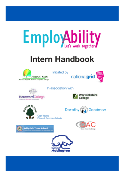 Intern Handbook - EmployAbility &acirc; Let`s work together