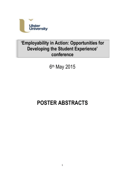 POSTER ABSTRACTS - Employability
