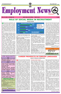CAREER PROSPECTS IN FOREIGN LANGUAGESs
