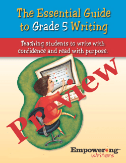 Grade 5 Preview - Empowering Writers