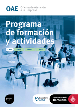 Programa de formaciÃ³n y actividades