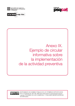 Anexo IX. Ejemplo de circular informativa sobre la