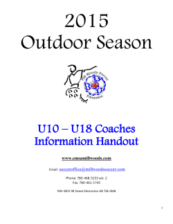 2015 Outdoor U10-U18 Coaches Handout