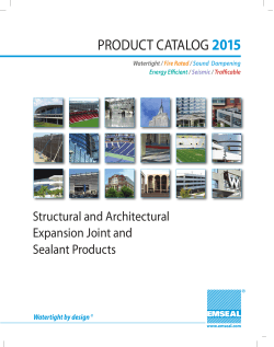 EMSEAL Expansion Joint Product Catalog 2015