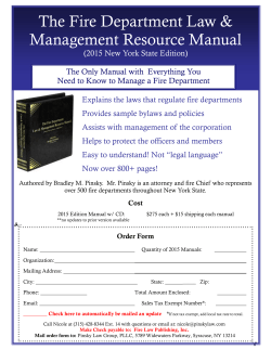 The Fire Department Law & Management Resource