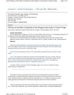 J Trauma Inj Infect Crit Care 1998