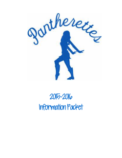 2015-16 Pantherette Information Packet