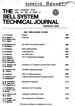 197807 Bell System Technical Journal - PDP